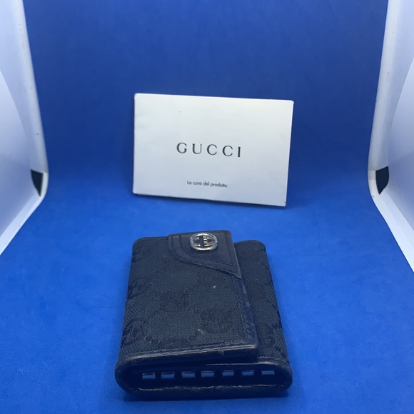 Rare GUCCI Guccisimo vintage black key holder wallet - Picture 7 of 12